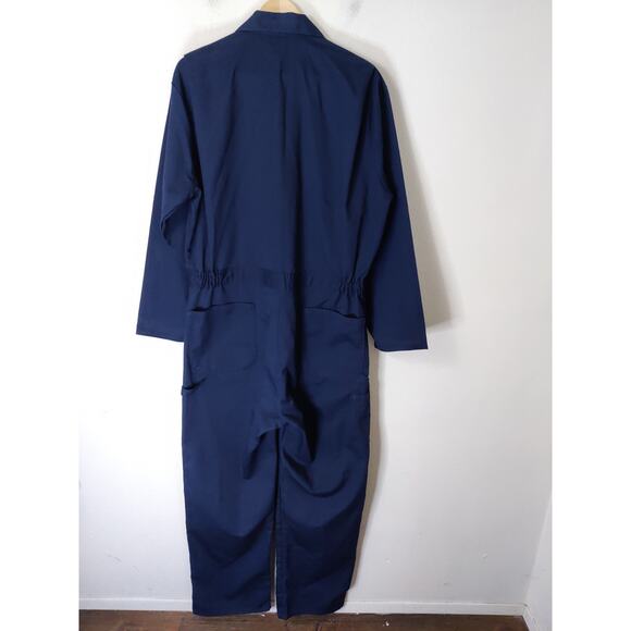 VINTAGE Sears Coverall Roebucks Navy Blue Long Sleeve Zip Button Coveralls 44T - Picture 6 of 12